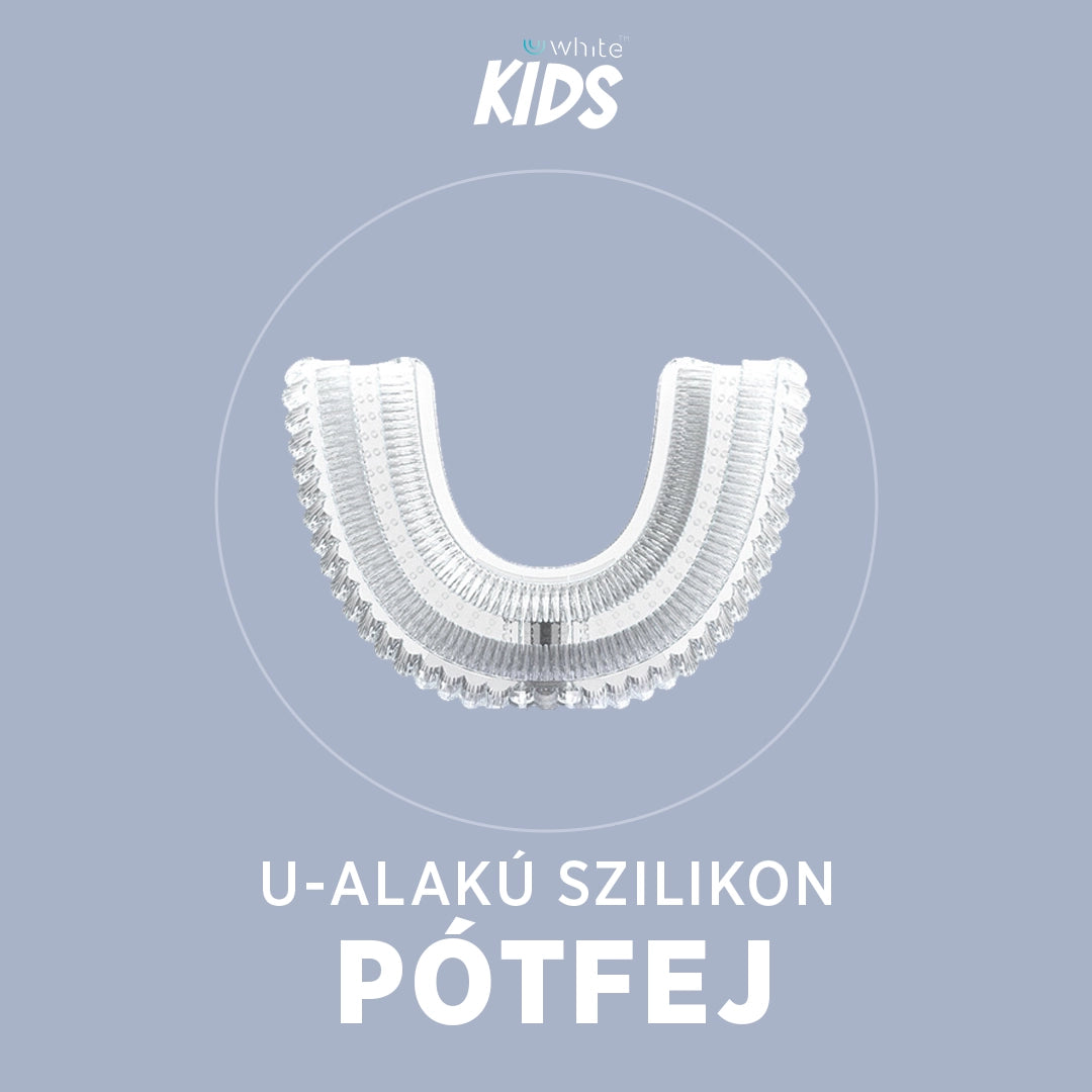 Uwhite U White Kids Mosoly-küldetés dental care kit with colorful toothpaste and toothbrushes for children, vibrant and kid-friendly.